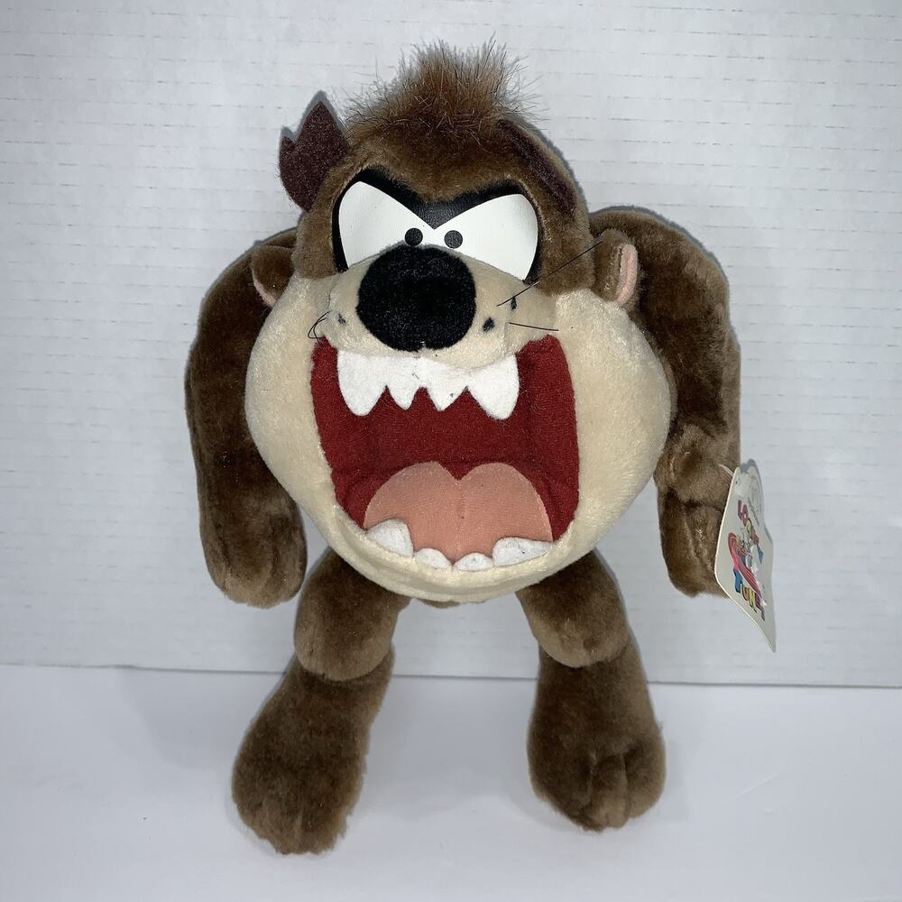 Vintage Taz Tasmanian Devil Looney Tunes 1996 Applause ~9" Plush Stuffed Animal